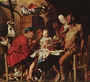 JORDAENS, Jacob Satyr and the Peasant Germany oil painting artist